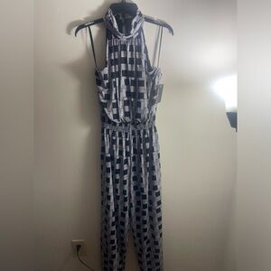NWT En Focus Studio Black & White Jumpsuit
